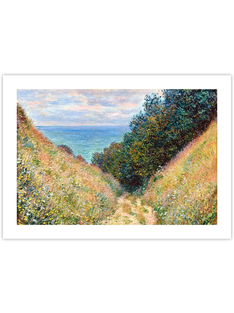 Monet Road at La Cavée, Pourville - Art Print Ünlü Ressamlar Poster