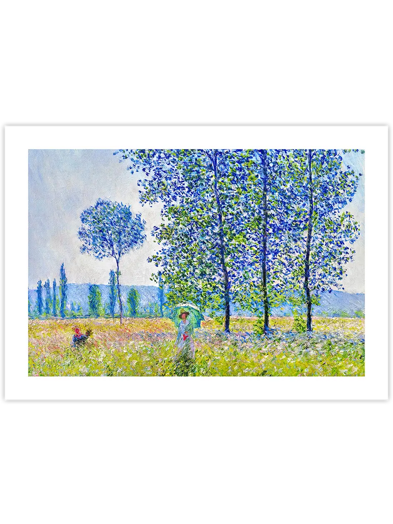 Monet Sunlight Effect Under The Poplars - Art Print Ünlü Ressamlar Poster