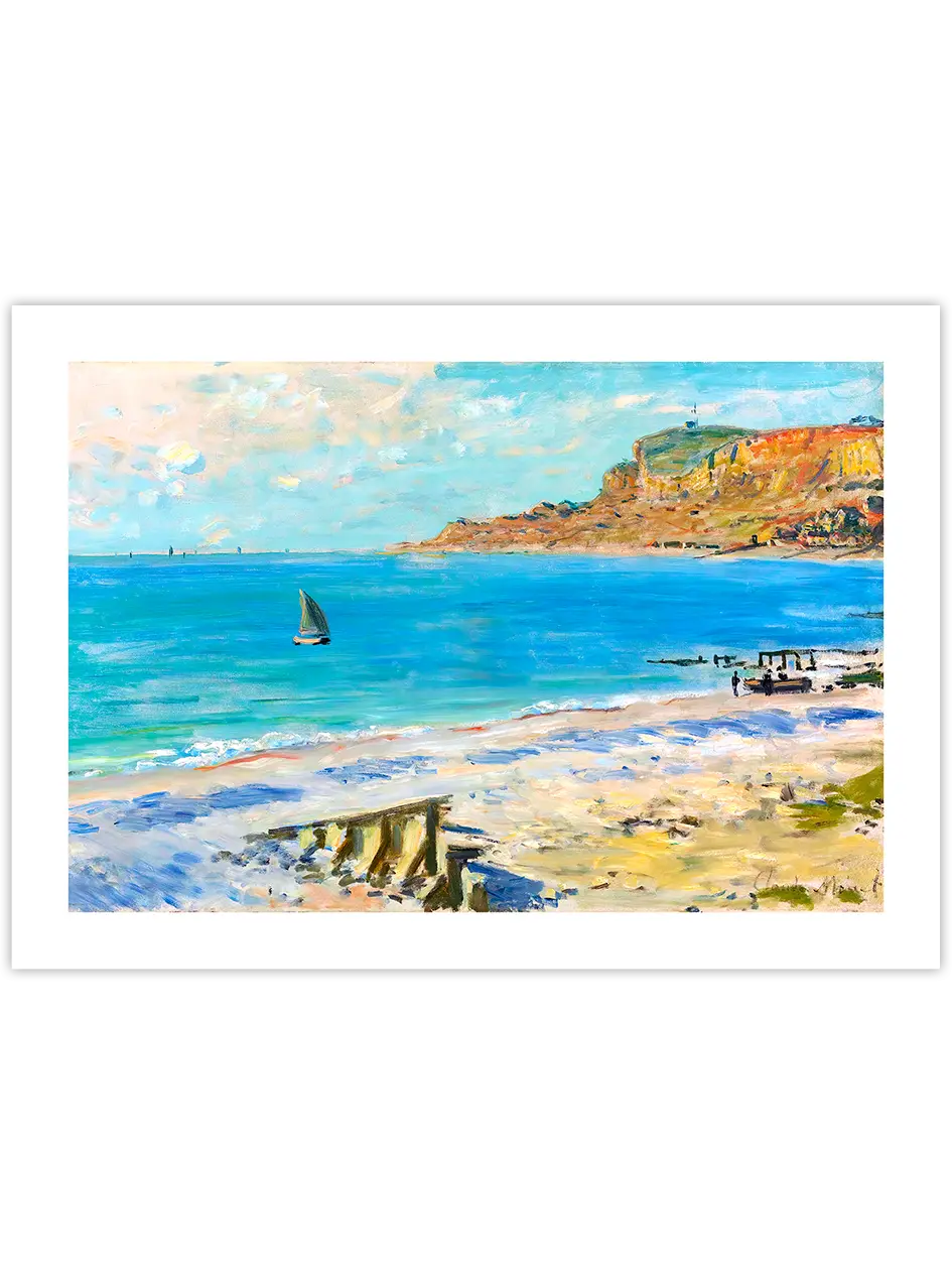 Monet Sailing at Sainte-Adresse - Art Print Ünlü Ressamlar Poster
