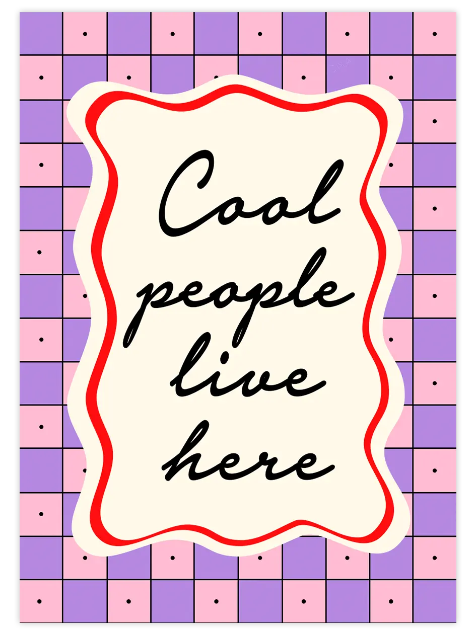Cool People - Art Print Sanatsal Poster