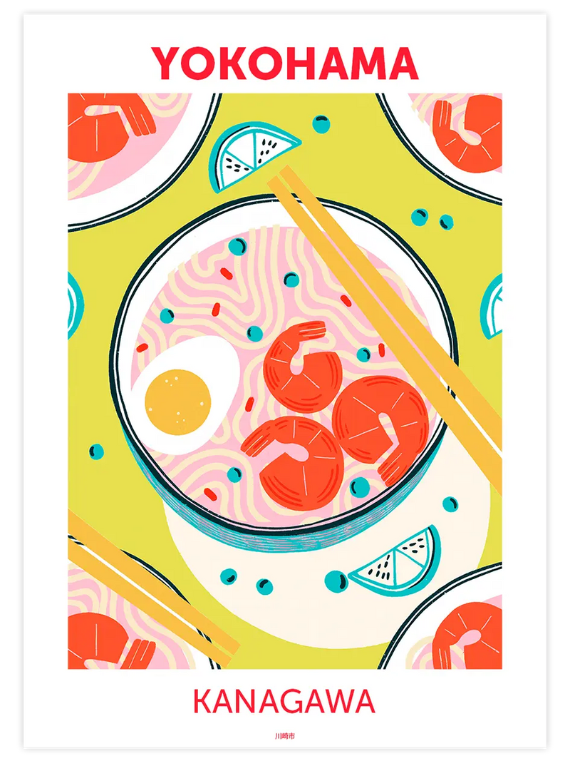 Yokohama Ramen - Art Print Mutfak Poster