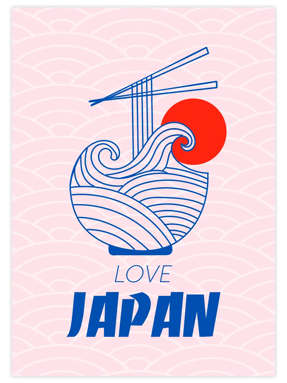 Love Japan - Art Print Mutfak Poster