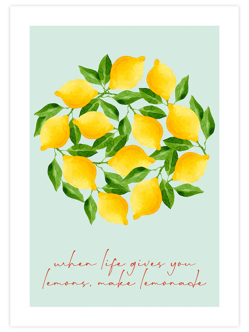Make Lemonade - Art Print Mutfak Poster