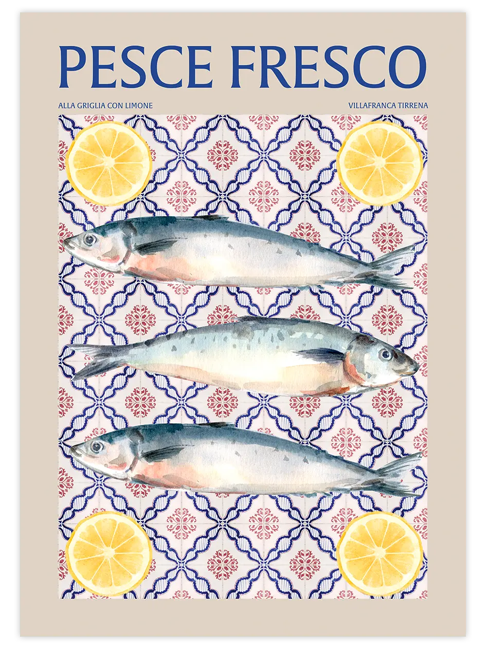 Pesce Fresco - Art Print Mutfak Poster