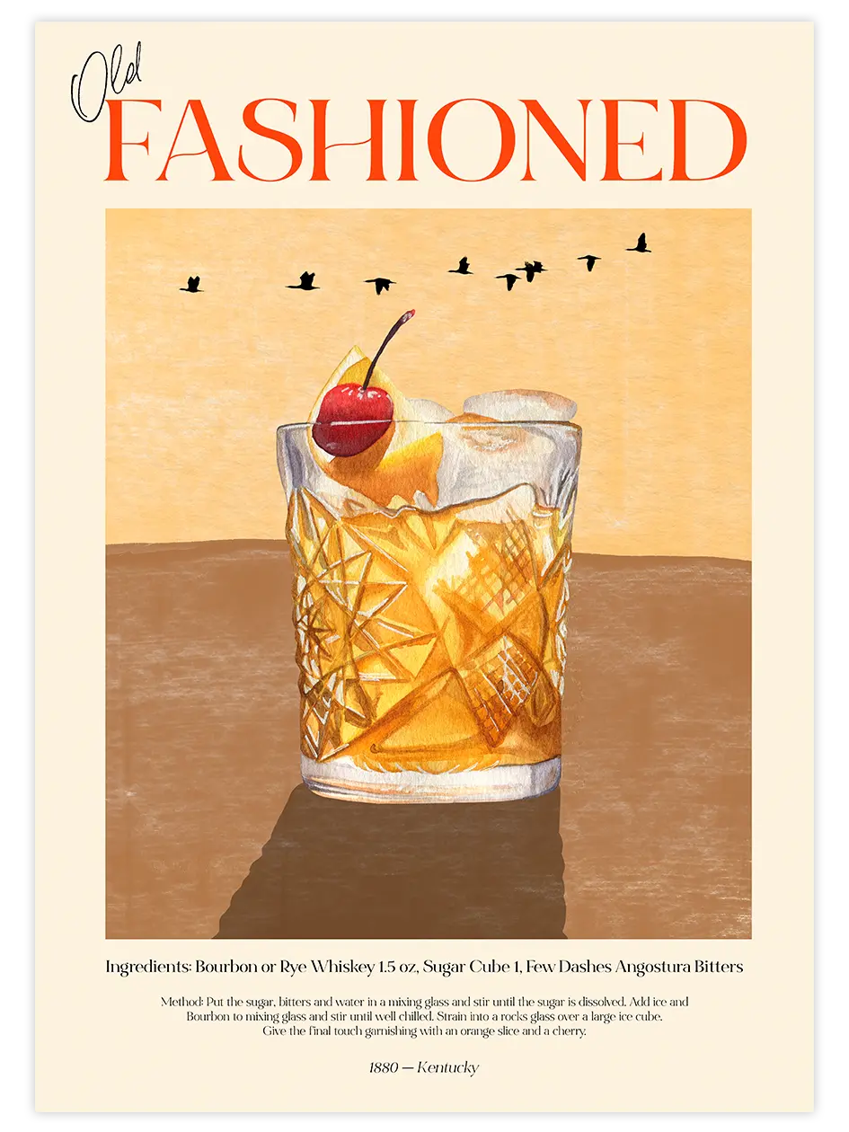 Old Fashioned - Art Print Mutfak Poster