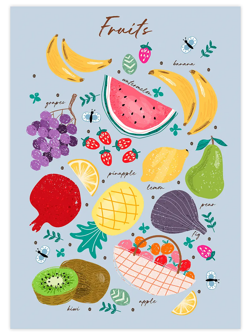 Meyve - Art Print Mutfak Poster