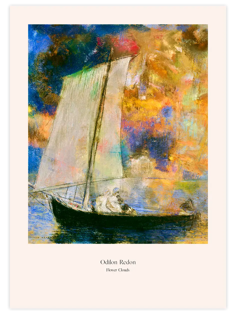 Odilon Redon Flower Clouds - Art Print Ünlü Ressamlar Poster