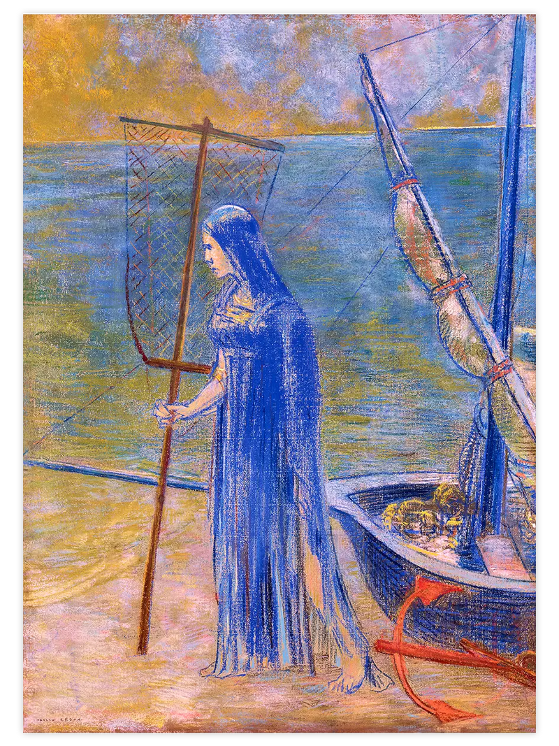 Odilon Redon The Fisherwoman - Art Print Ünlü Ressamlar Poster