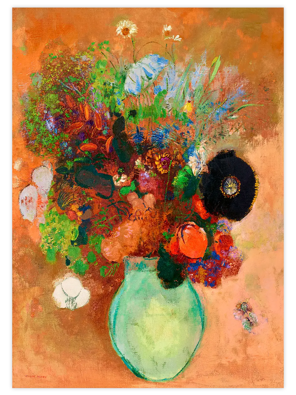 Odilon Redon Siyah Gelincik - Art Print Ünlü Ressamlar Poster