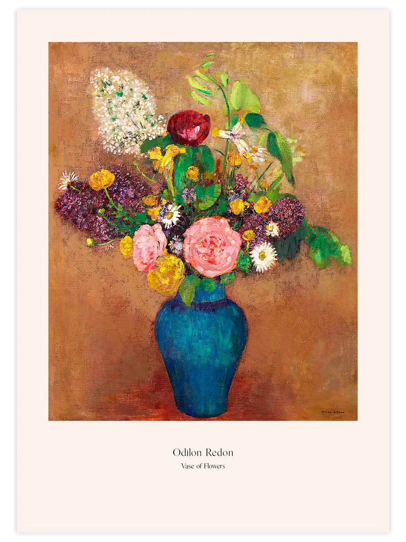 Odilon Redon Vazodaki Çiçekler - Art Print Ünlü Ressamlar Poster
