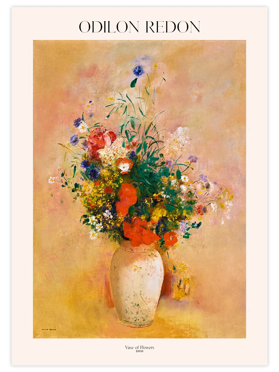 Odilon Redon Vase Of Flowers - Art Print Ünlü Ressamlar Poster