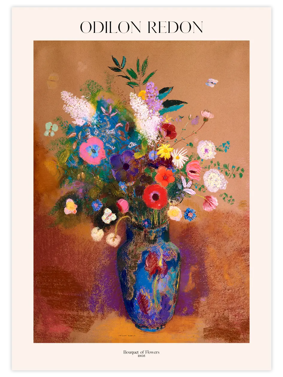 Odilon Redon Bouquet Of Flowers - Art Print Ünlü Ressamlar Poster