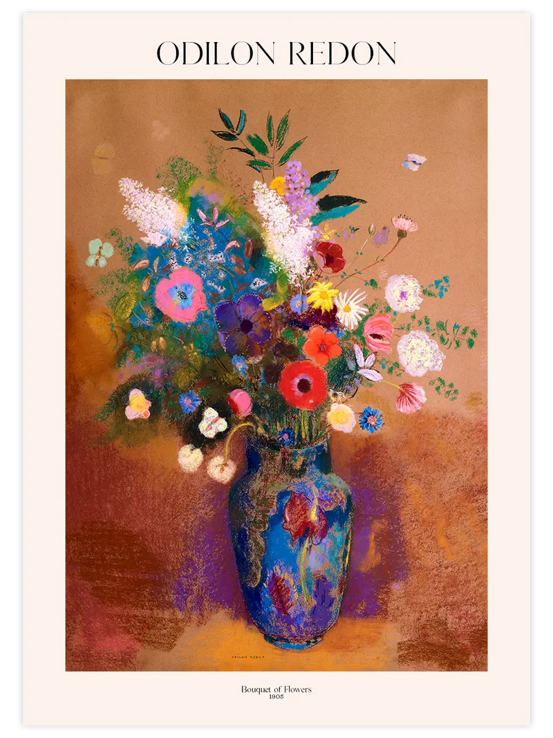 Odilon Redon Bouquet Of Flowers - Art Print Ünlü Ressamlar Poster