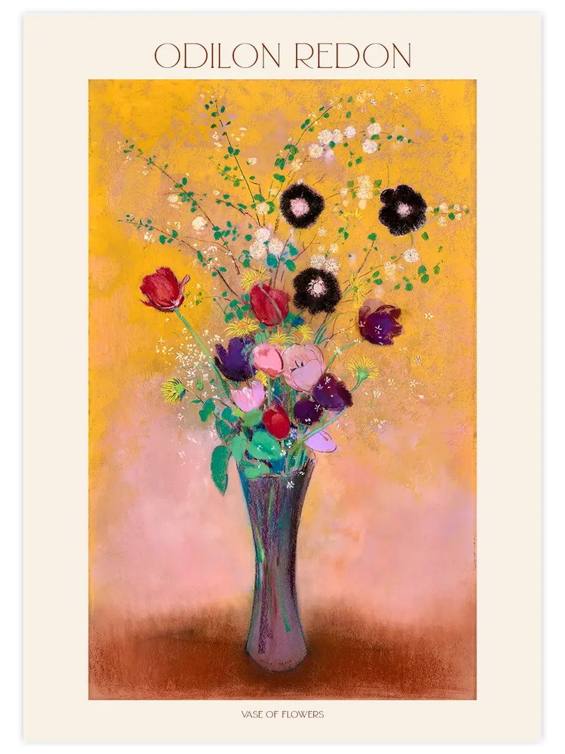 Odilon Redon Vase of Flowers - Art Print Ünlü Ressamlar Poster
