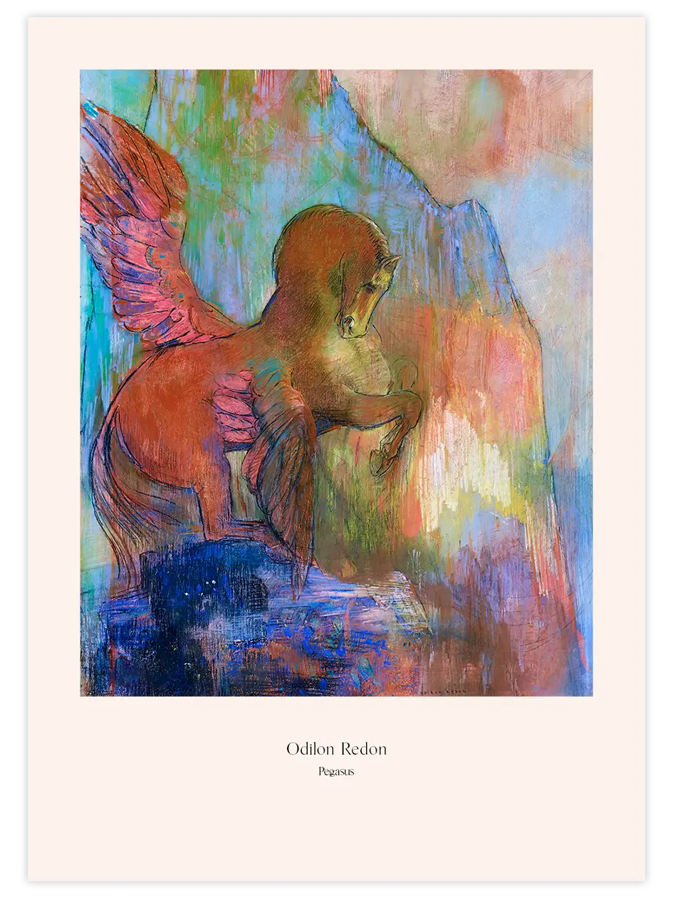 Odilon Redon Pegasus - Art Print Ünlü Ressamlar Poster