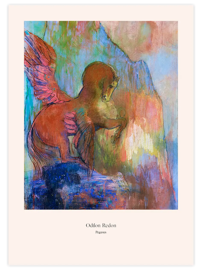 Odilon Redon Pegasus - Art Print Ünlü Ressamlar Poster