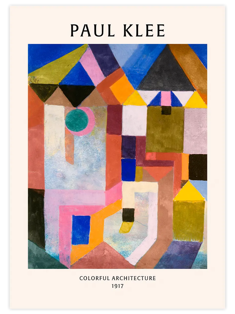 Paul Klee Colorful Architecture - Art Print Ünlü Ressamlar Poster