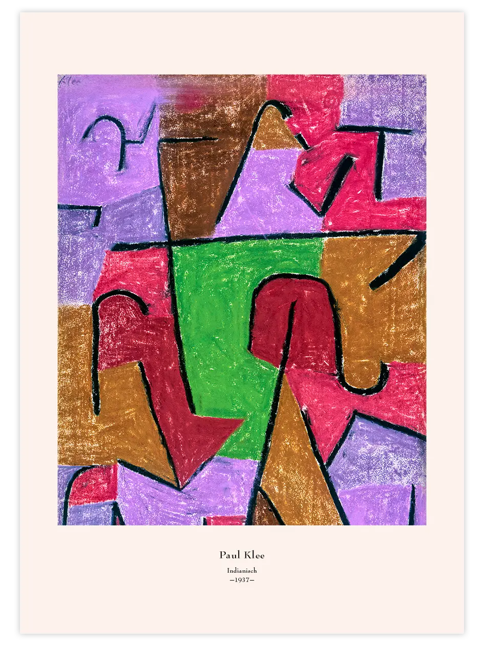 Klee Indianisch - Art Print Ünlü Ressamlar Poster