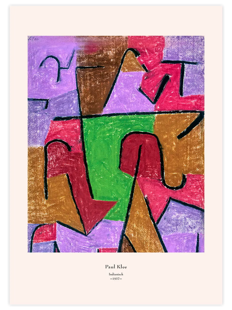 Klee Indianisch - Art Print Ünlü Ressamlar Poster