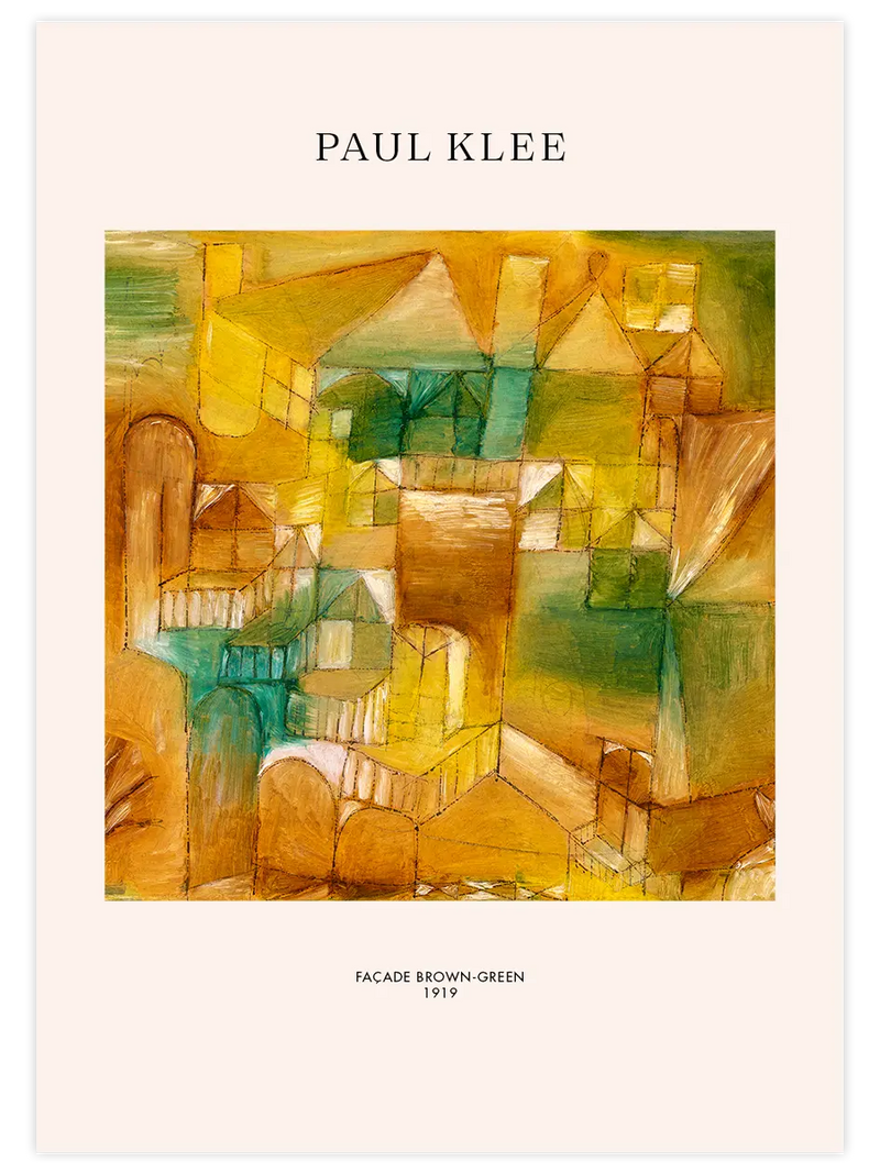 Klee Façade Brown Green - Art Print Ünlü Ressamlar Poster
