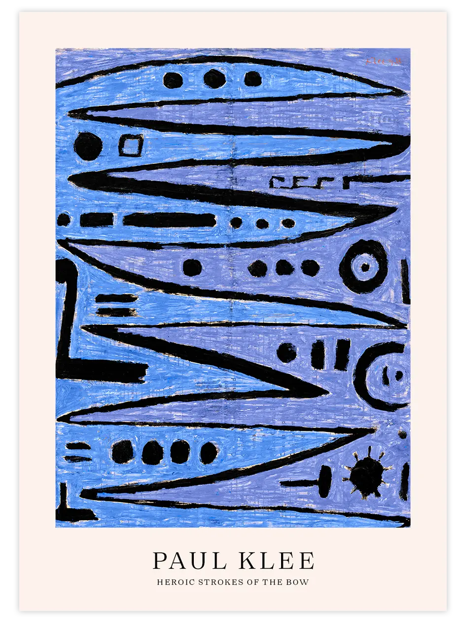 Klee Heroic Strokes of the Bow - Art Print Ünlü Ressamlar Poster