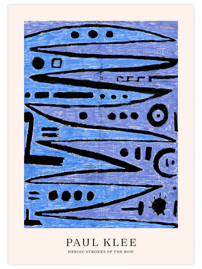 Klee Heroic Strokes of the Bow - Art Print Ünlü Ressamlar Poster
