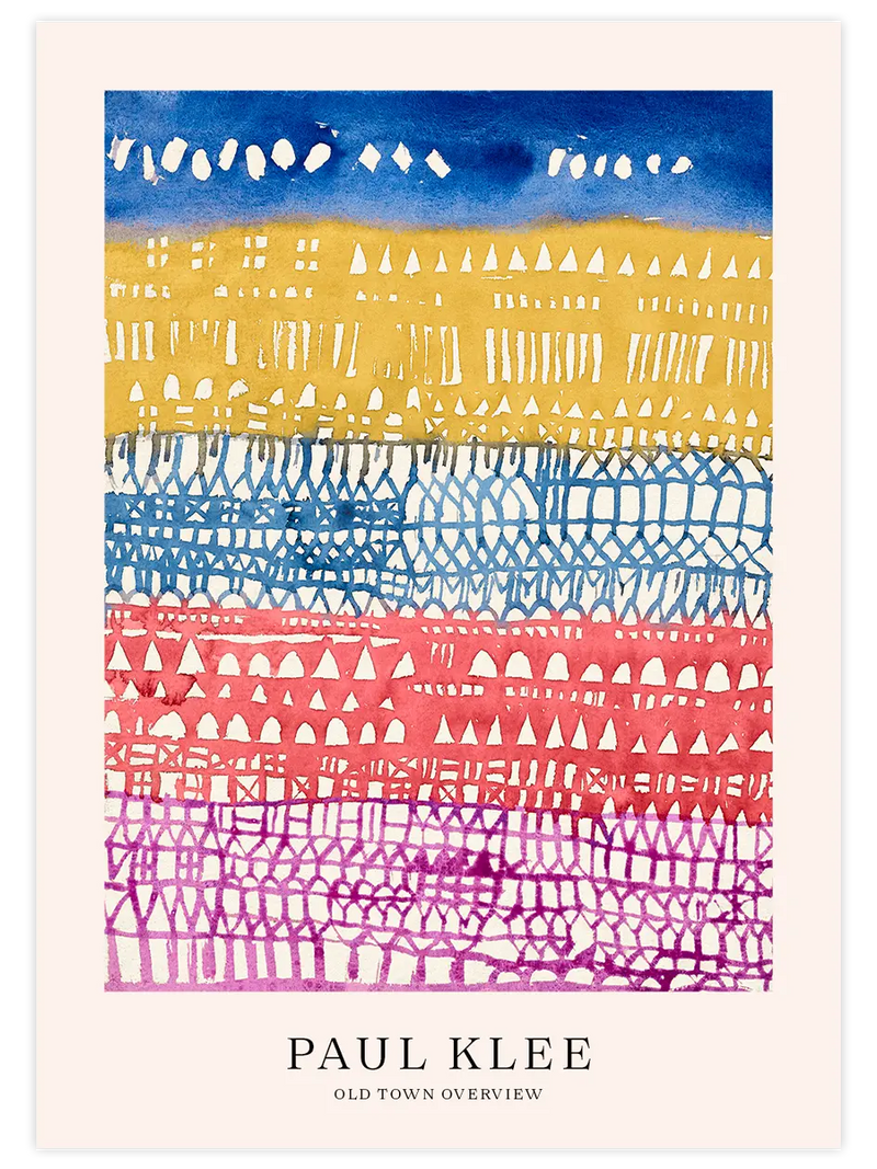Klee Old Town Overview - Art Print Ünlü Ressamlar Poster