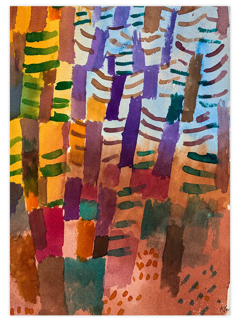 Klee Pine Forest - Art Print Ünlü Ressamlar Poster