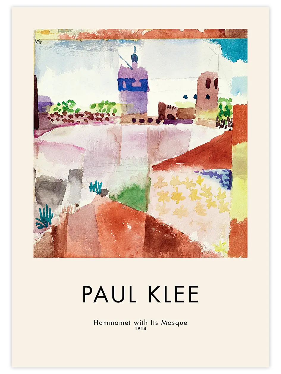 Klee Hammamet With Its Mosque - Art Print Ünlü Ressamlar Poster