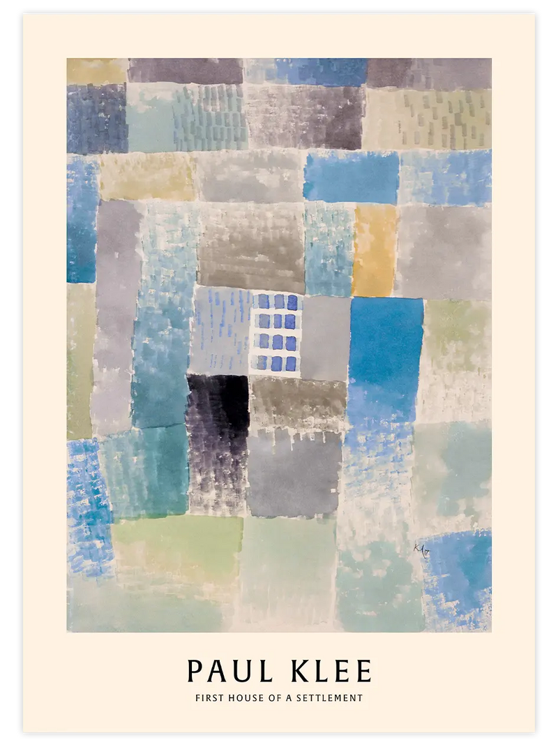Klee First House of the Settlement - Art Print Ünlü Ressamlar Poster