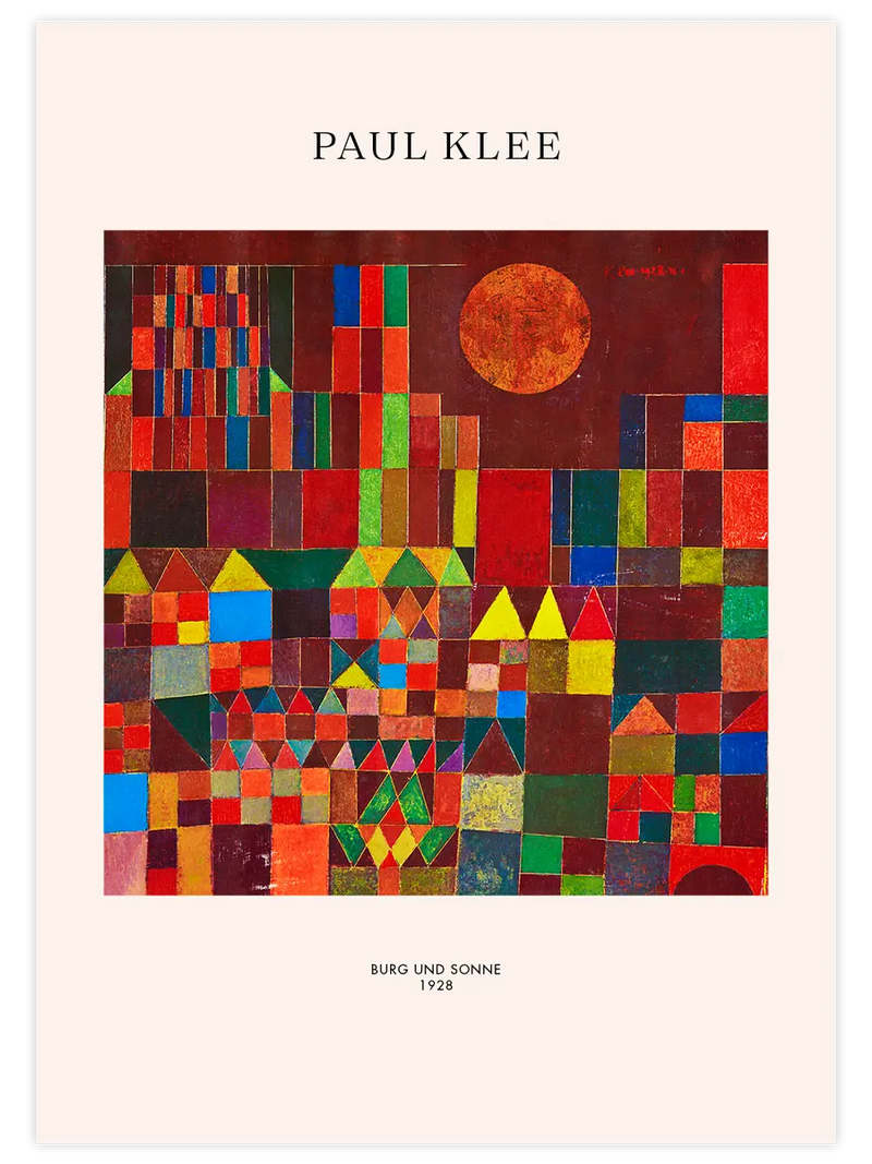 Klee Burg und Sonne - Art Print Ünlü Ressamlar Poster