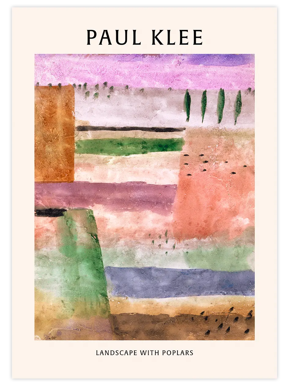 Paul Klee Landscape with Poplars - Art Print Ünlü Ressamlar Poster