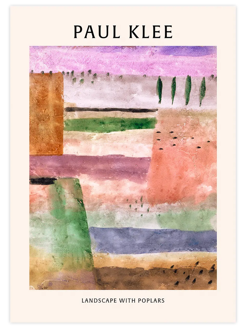 Paul Klee Landscape with Poplars - Art Print Ünlü Ressamlar Poster