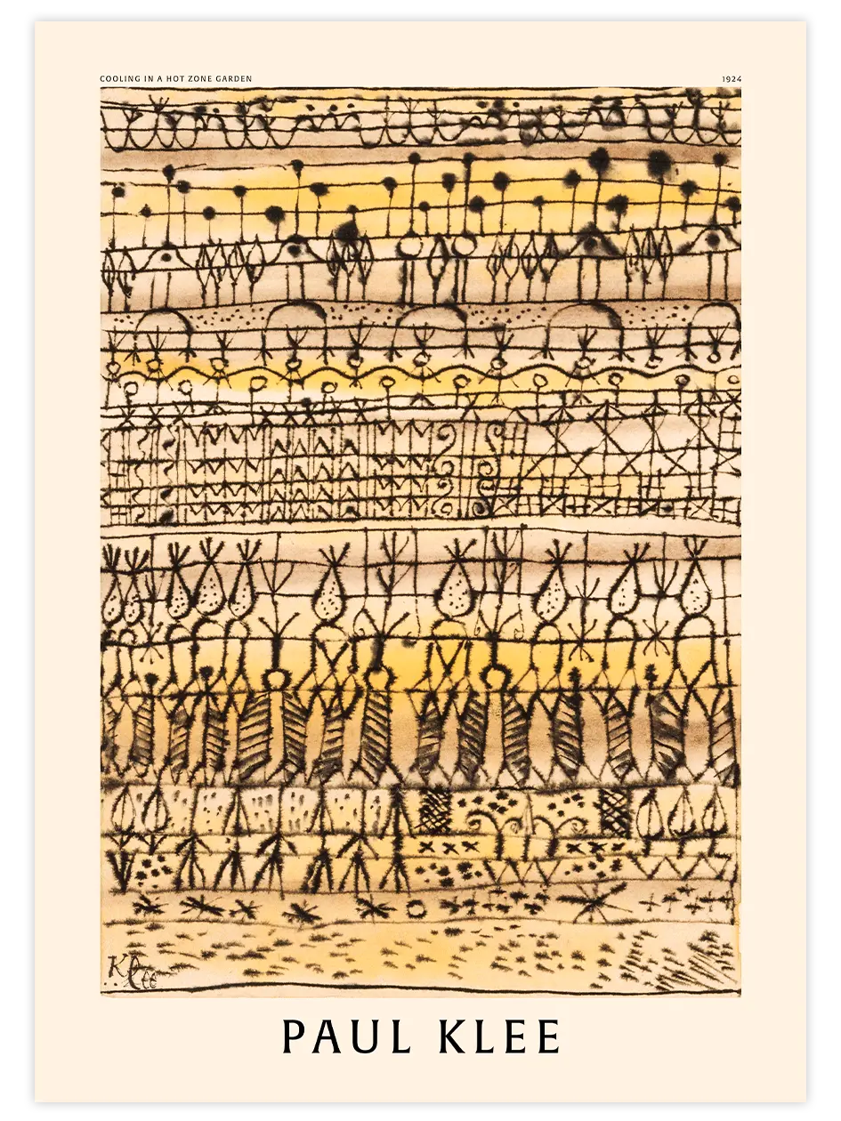 Klee Cooling Hot Zone Garden - Art Print Ünlü Ressamlar Poster