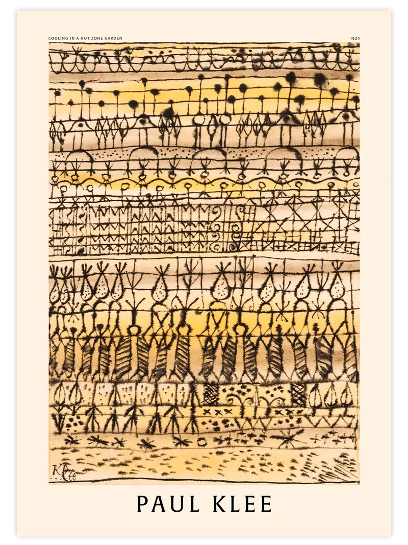 Klee Cooling Hot Zone Garden - Art Print Ünlü Ressamlar Poster