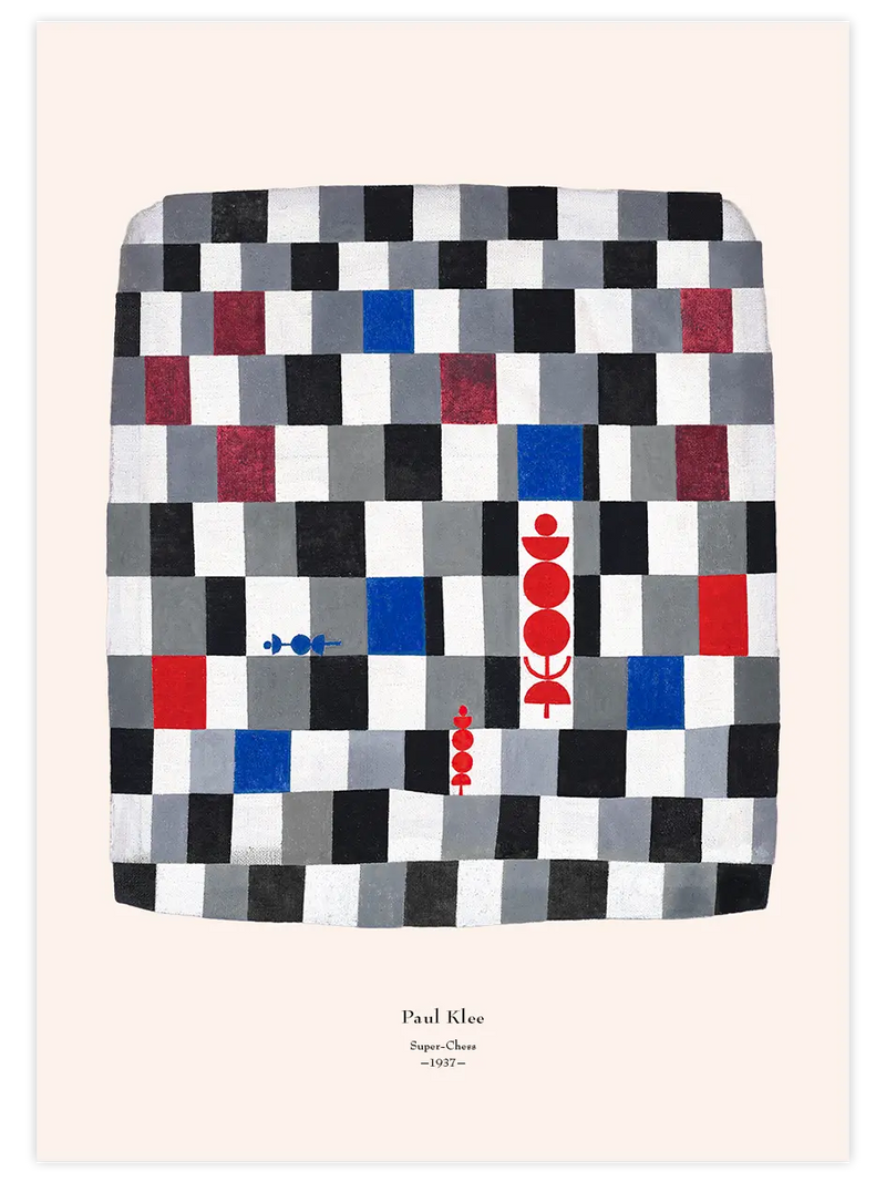 Klee Super Chess - Art Print Ünlü Ressamlar Poster