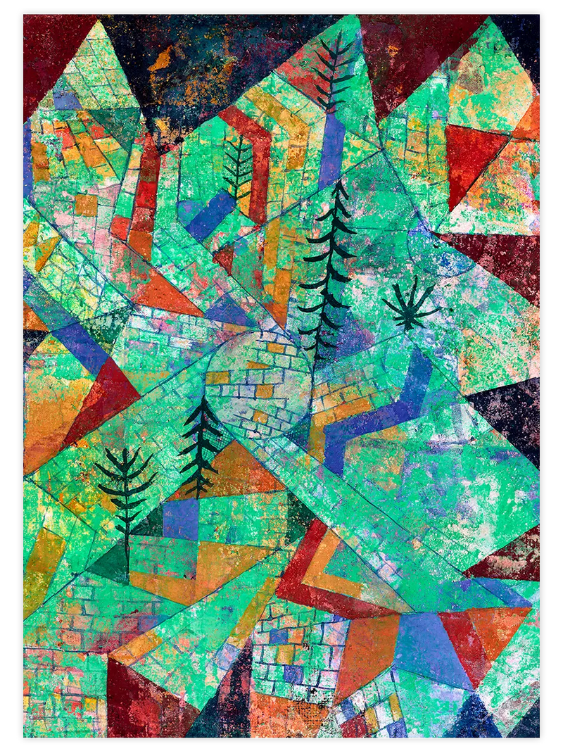 Klee Orman İnşaatı - Art Print Ünlü Ressamlar Poster