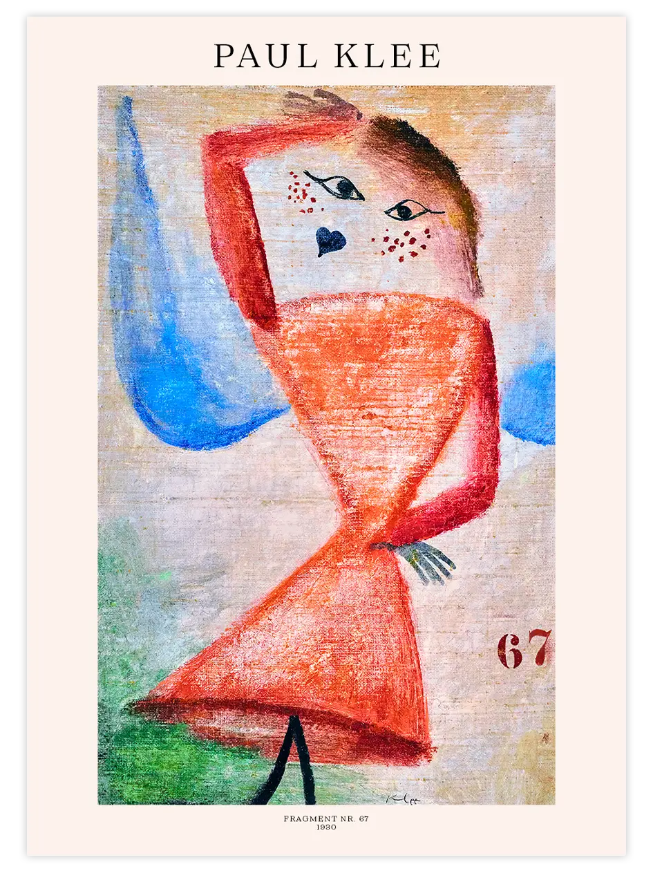 Klee Fragment Nr.67 - Art Print Ünlü Ressamlar Poster