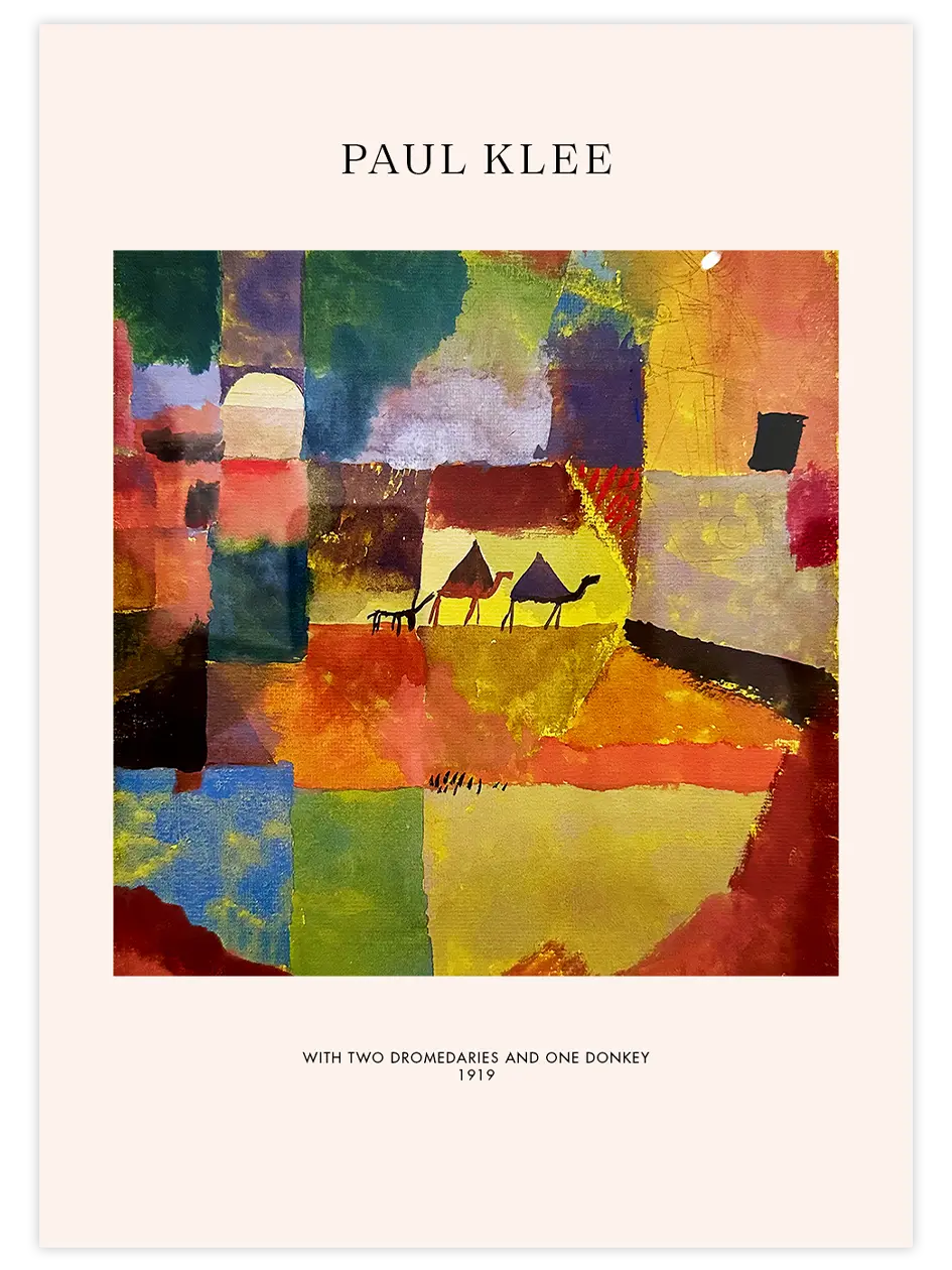 Klee With two Dromedaries and one Donkey - Art Print Ünlü Ressamlar Poster
