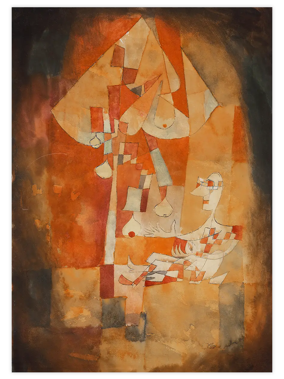 Klee Armut Ağacının Altındaki Adam - Art Print Ünlü Ressamlar Poster