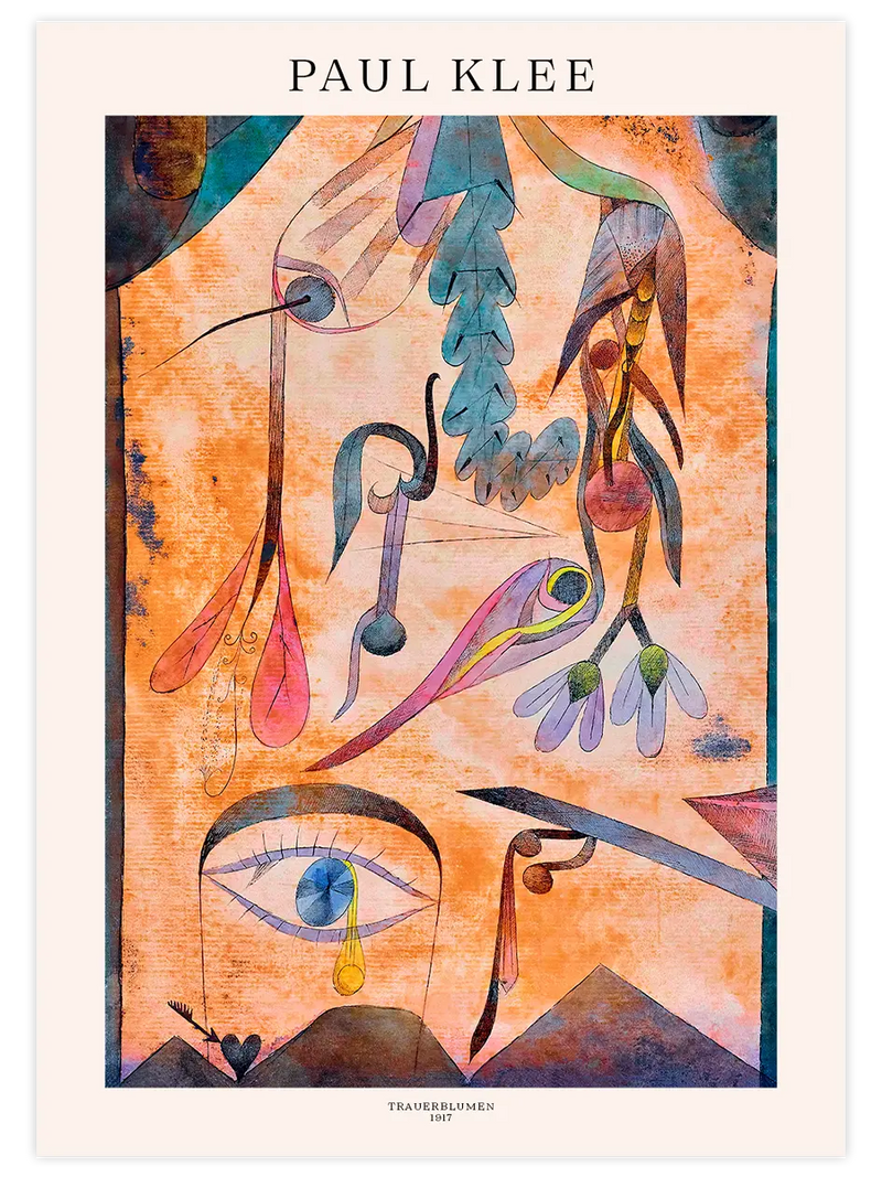 Klee Trauerblumen - Art Print Ünlü Ressamlar Poster