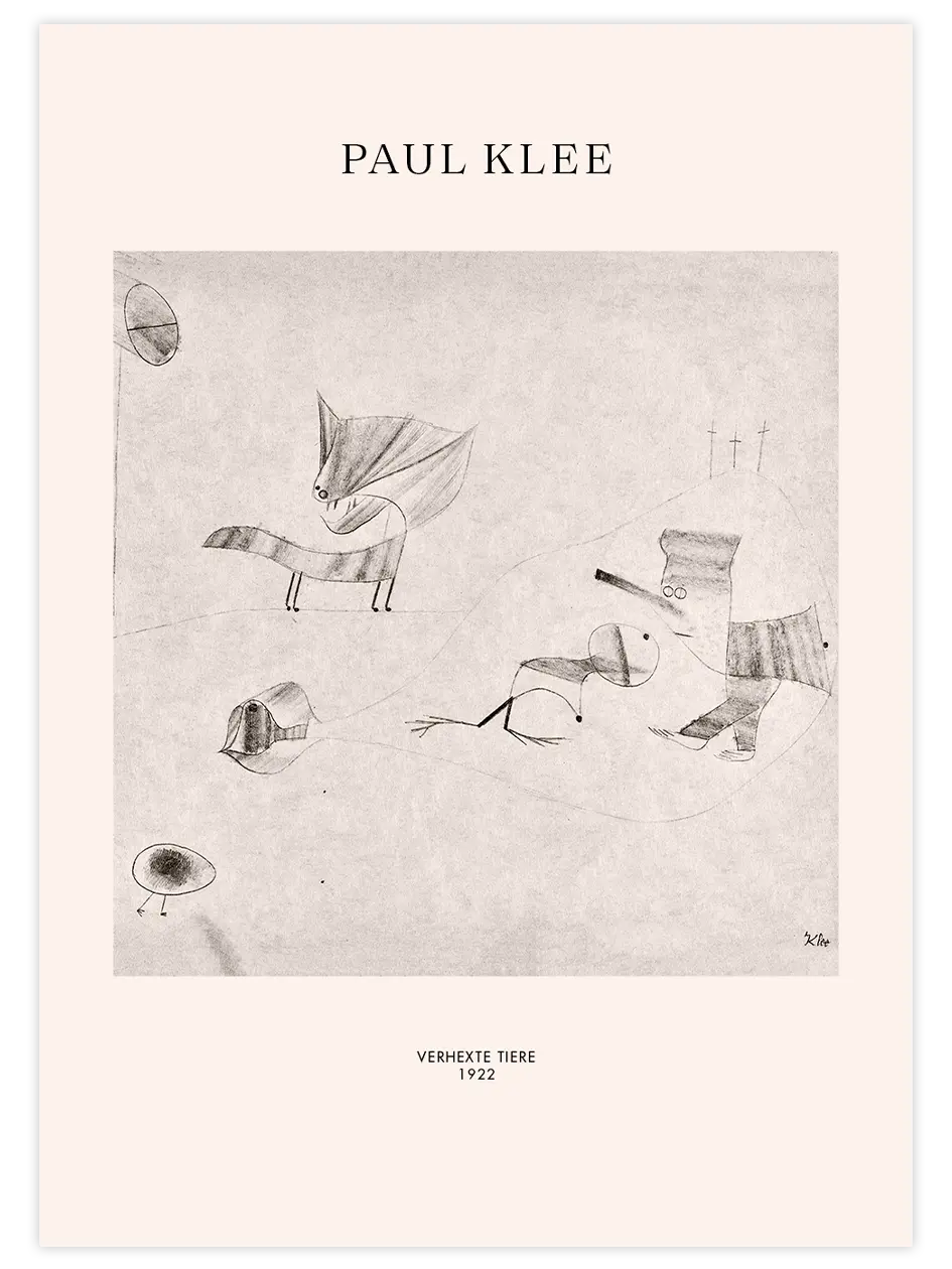 Klee Verhexte Tiere - Art Print Ünlü Ressamlar Poster