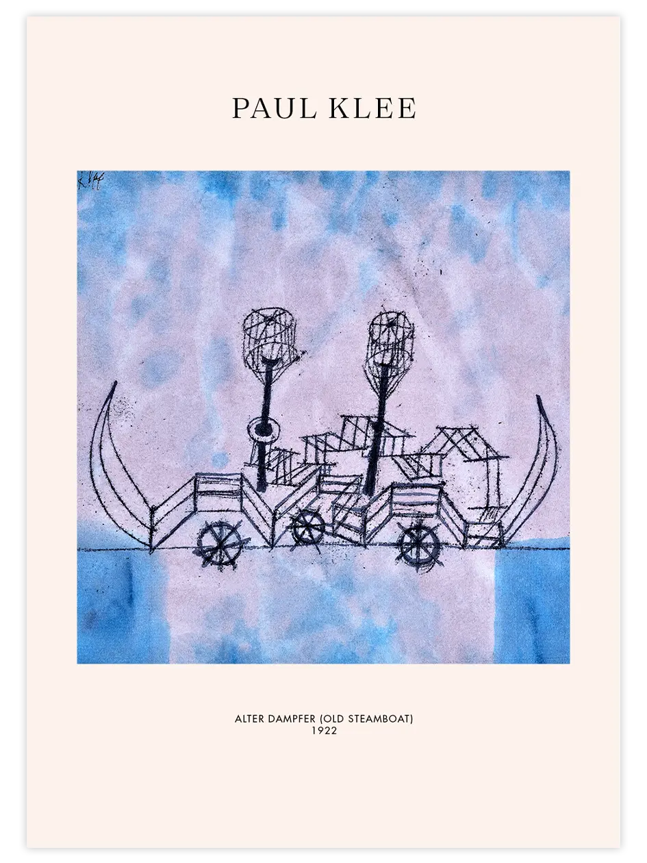 Klee Alter Dampfer - Art Print Ünlü Ressamlar Poster