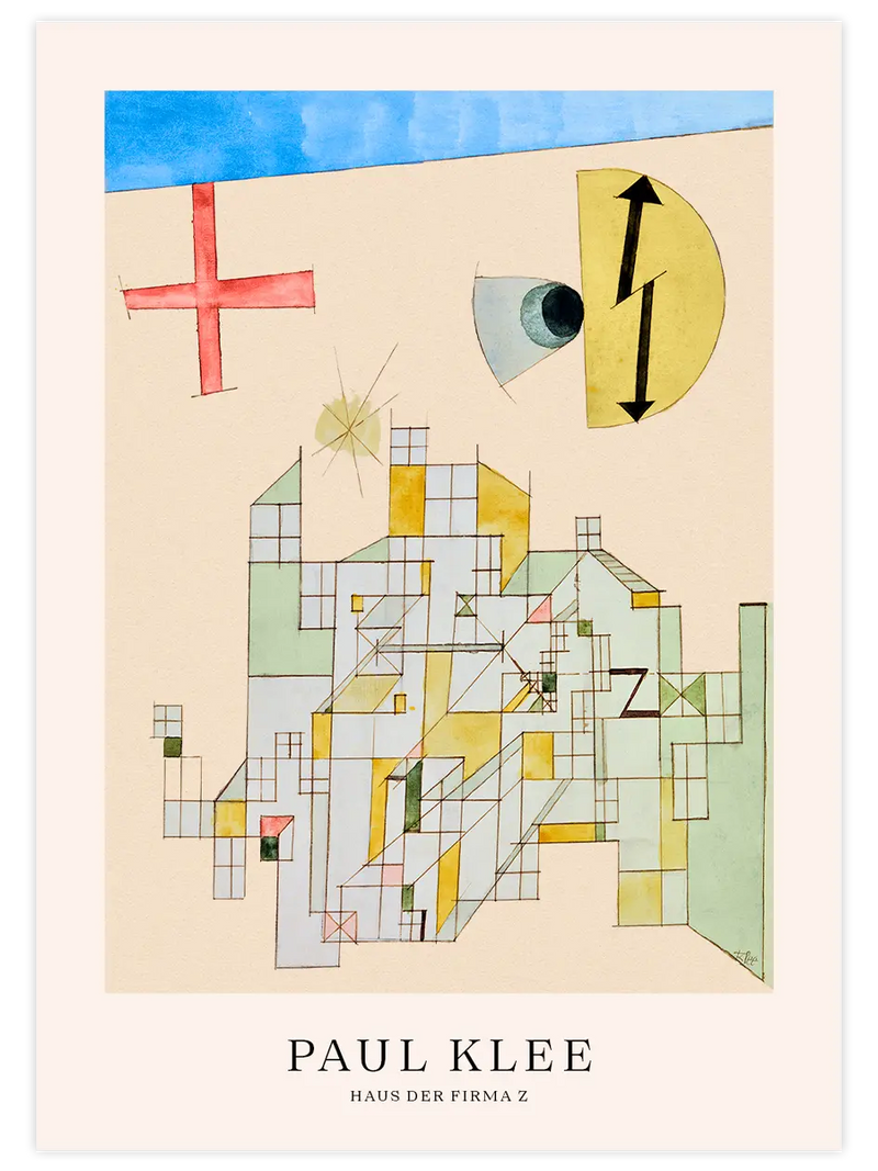 Klee Haus der Firma Z - Art Print Ünlü Ressamlar Poster