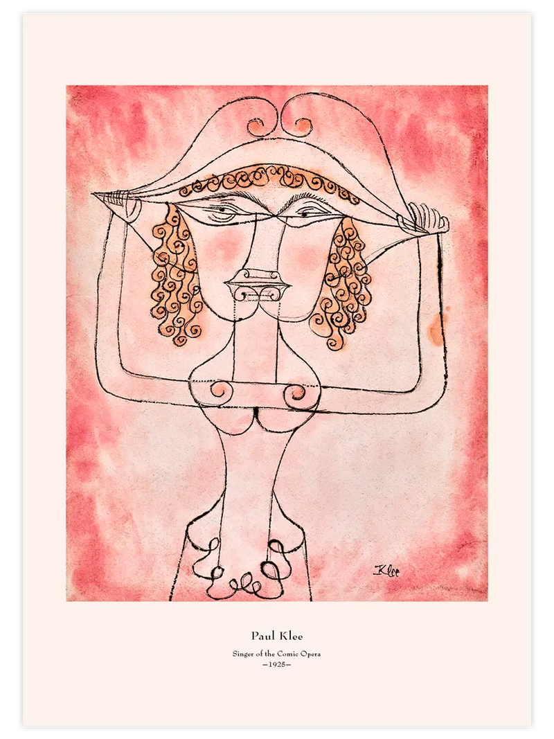 Klee Singer of the Comic Opera - Art Print Ünlü Ressamlar Poster
