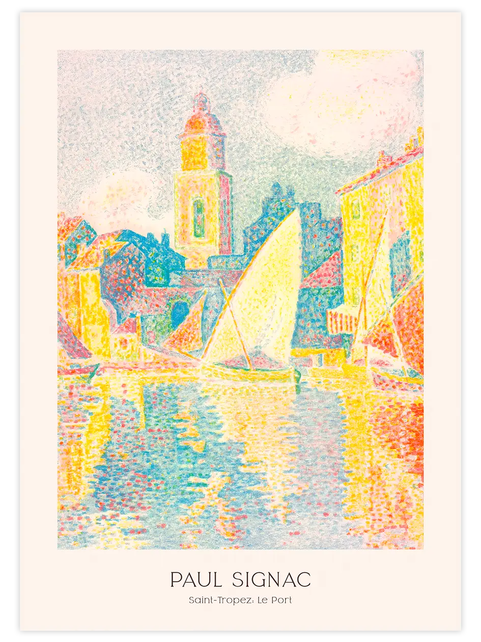 Paul Signac Saint-Tropez, le Port - Art Print Ünlü Ressamlar Poster