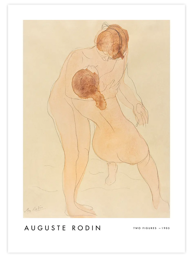 Rodin Two Figures - Art Print Ünlü Ressamlar Poster