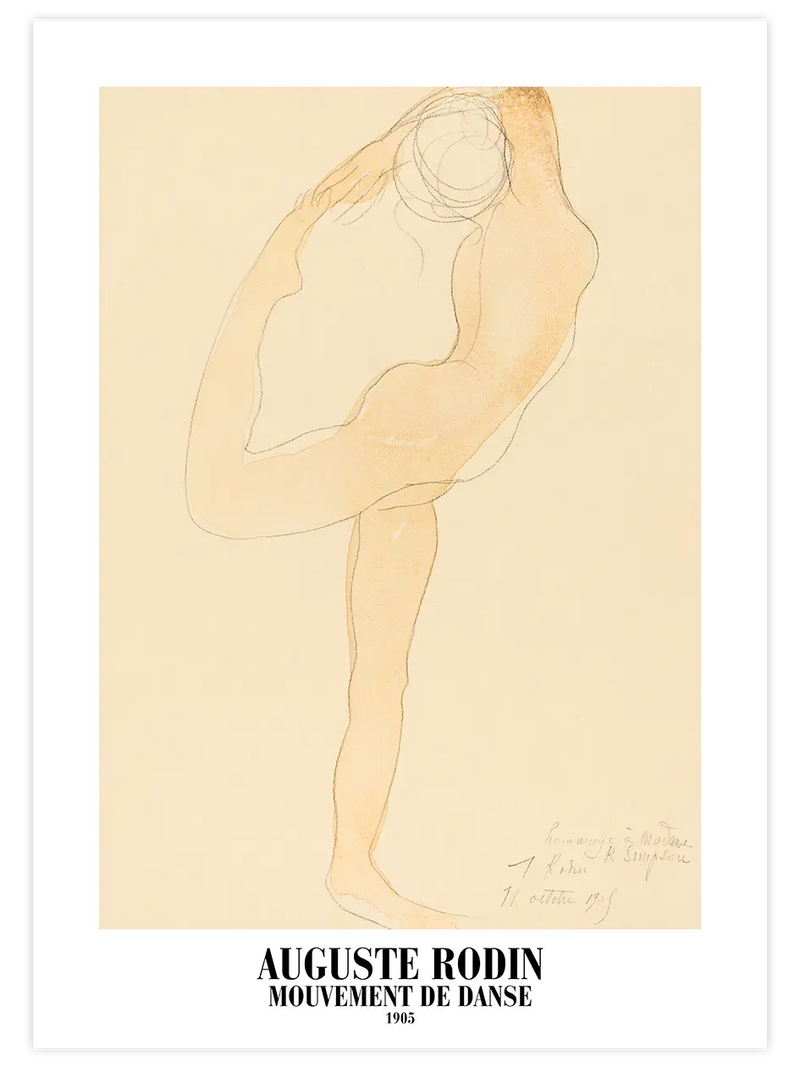Rodin Dance Movement - Art Print Ünlü Ressamlar Poster