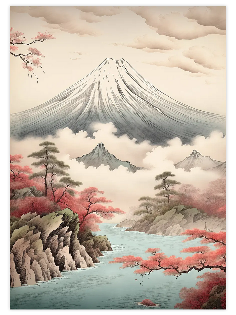 Fuji Mount - Art Print Sanatsal Poster