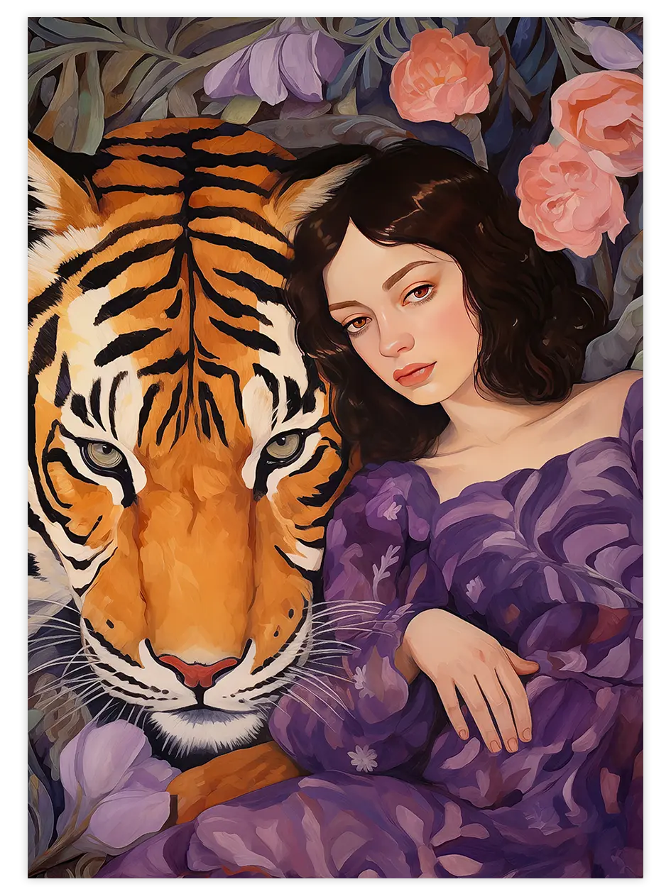 Wild Woman Purple - Art Print Sanatsal Poster